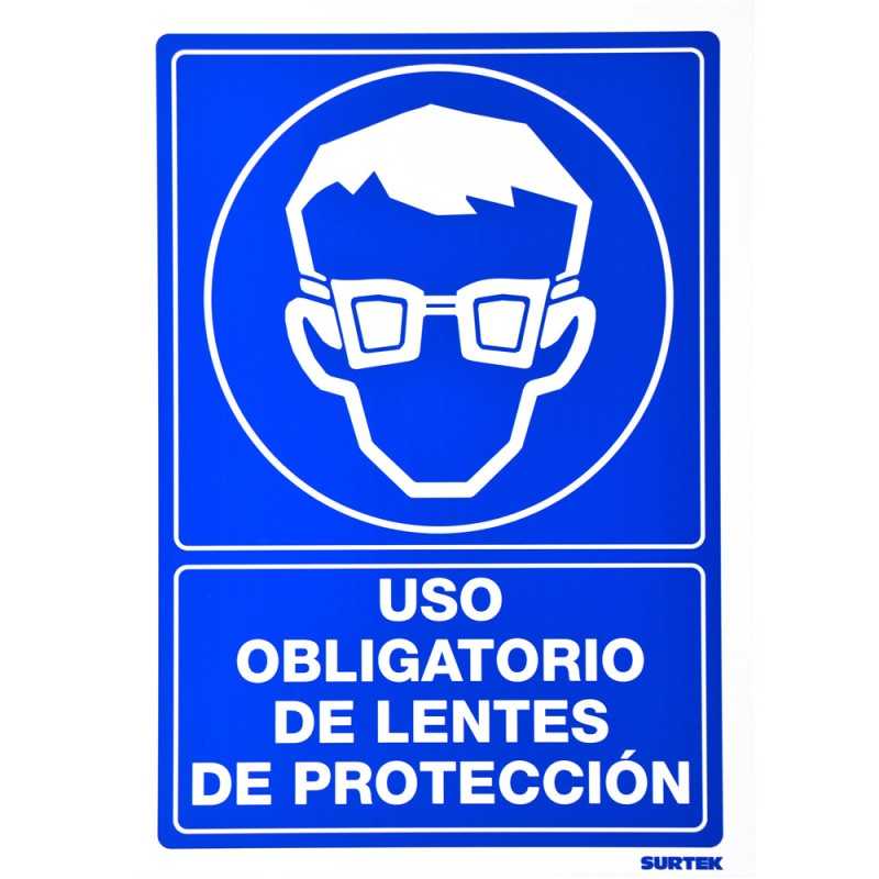 SES20 Señal "Uso obligatorio de lentes de protección" Surtek SES20 SURTEK