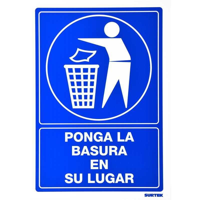 SES15 Señal "Ponga la basura en su lugar" Surtek SES15 SURTEK