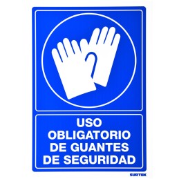 SES14 Señal "Uso obligatorio de guantes de seguridad" Surtek SES14 SURTEK