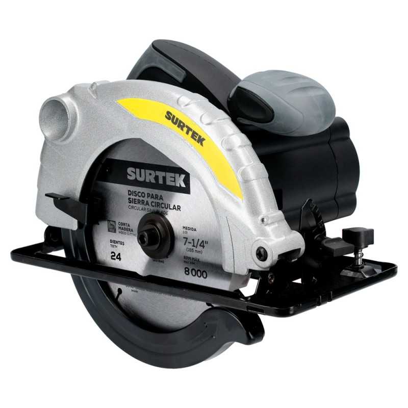 SC407D Sierra circular 7-1/4" 1200 W 120 V 0 - 4500 RPM Surtek SC407D SURTEK