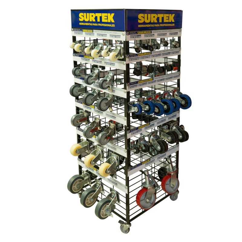 RRUEDC Rack con ruedas y rodajas 172 piezas Surtek RRUEDC SURTEK