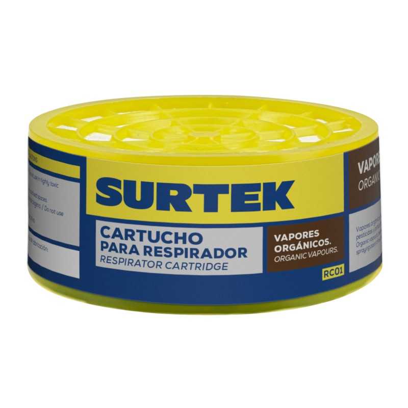 RC01 Cartucho para respirador con protección para vapores orgánicos Surtek RC01 SURTEK