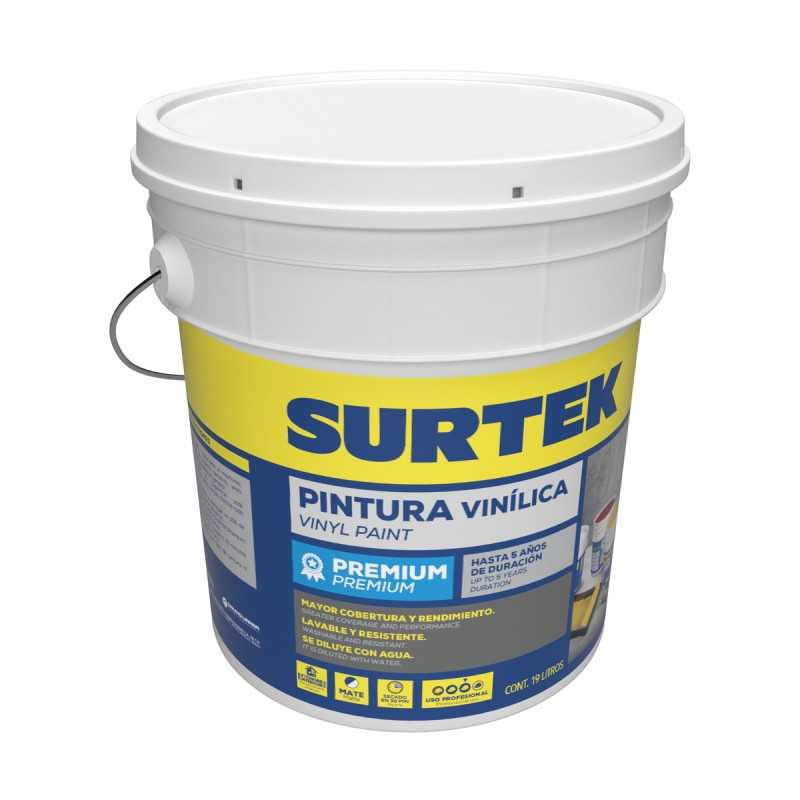 PVPVE Cubeta de pintura vinílica premium 19 Lt color verde Surtek PVPVE SURTEK