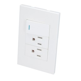 P625B Placa 1 Interruptor 2 contactos 1/3 línea Premium color blanco Surtek P625B SURTEK