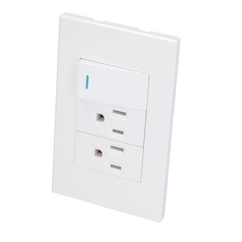 P625B Placa 1 Interruptor 2 contactos 1/3 línea Premium color blanco Surtek P625B SURTEK