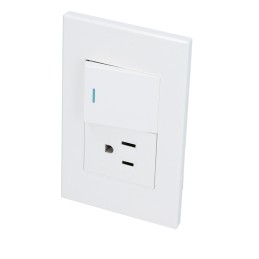 P624B Placa 1 Interruptor 1 contacto 1/2 línea Premium color blanco Surtek P624B SURTEK