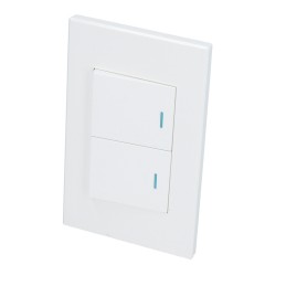 P622B Placa 2 Interruptor 1/2 línea Premium color blanco Surtek P622B SURTEK