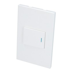 P621B Placa 1 Interruptor 1/2 3 vias línea Premium color blanco Surtek P621B SURTEK