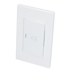 P618B Placa para timbre 1/1 línea Premium color blanco Surtek P618B SURTEK