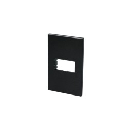 P600N Placa 1 módulo 1/3 línea Premium color negro Surtek P600N SURTEK