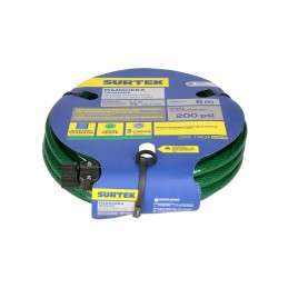 M12T6 Manguera para jardín tramada con conector plástico 1/2" 6 m Surtek M12T6 SURTEK