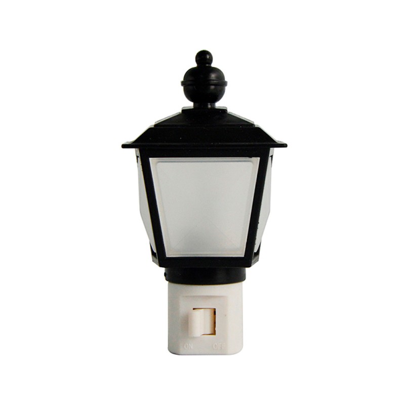 LUN09 Lámpara decorativa de noche farol negro 127 V Foy LUN09 FOY