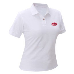 LPODBC Playera tipo polo para dama color blanco talla CH Lock LPODBC LOCK