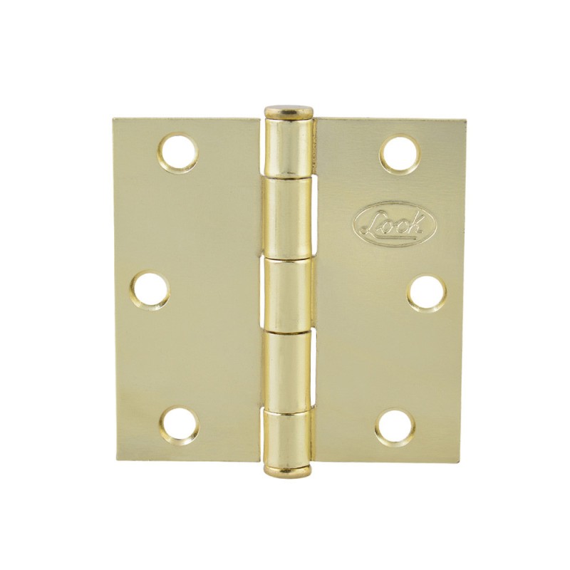 LBC30LB Bisagra cuadrada perno suelto de acero latón brillante 3" x 3" Lock LBC30LB LOCK