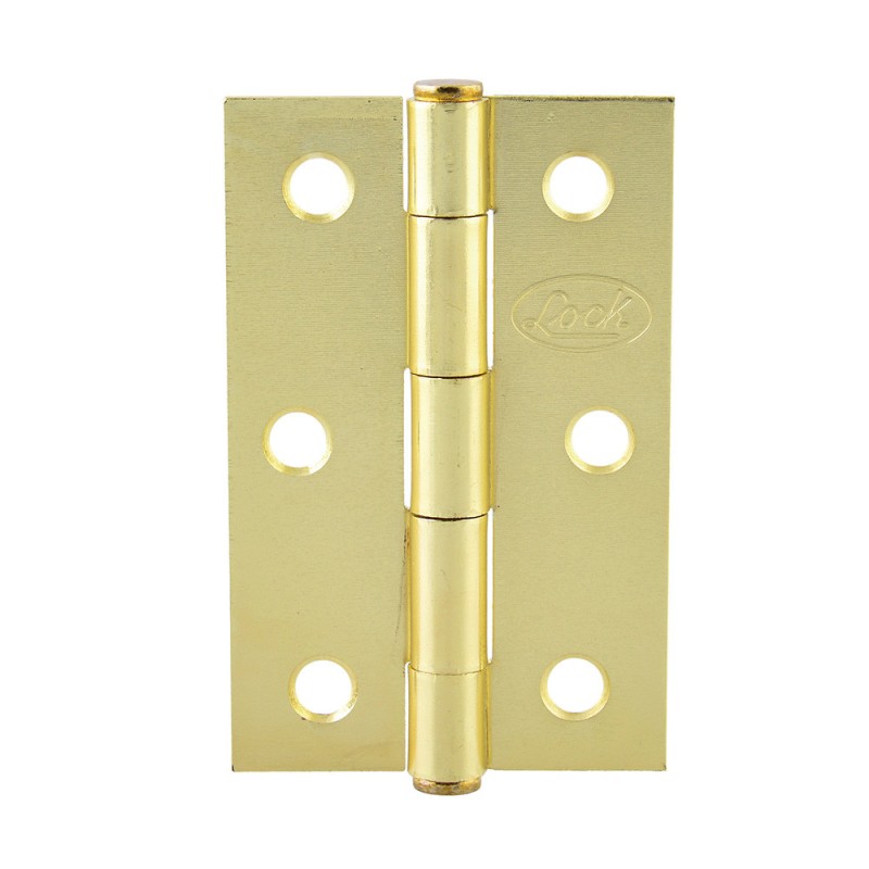 LBA40LB Bisagra alargada de acero latón brillante 4" x 2.87" Lock LBA40LB LOCK