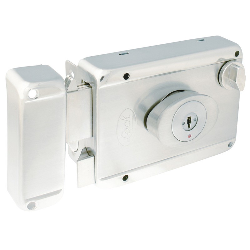 L7725ATAIN Cerradura de sobreponer función ancla acero inoxidable llave de puntos en caja Lock L7725ATAIN LOCK