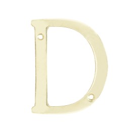 L701DLB Letra D slim 4" latón brillante Lock L701DLB LOCK