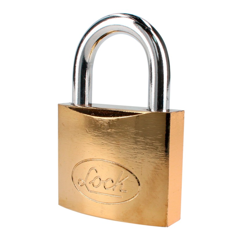 L22S63ELBB Candado de acero corto 63 mm acabado latonado llave estándar Lock L22S63ELBB LOCK