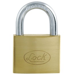 L22S38ELBB Candado de acero corto 38 mm acabado latonado llave estándar Lock L22S38ELBB LOCK