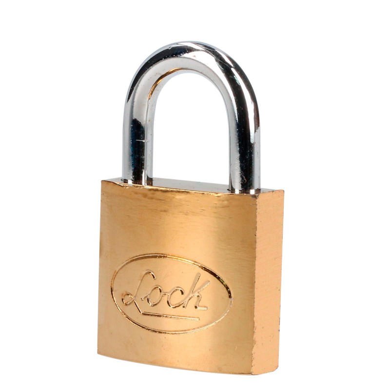 L22S32ELBB Candado de acero corto 32 mm acabado latonado llave estándar Lock L22S32ELBB LOCK