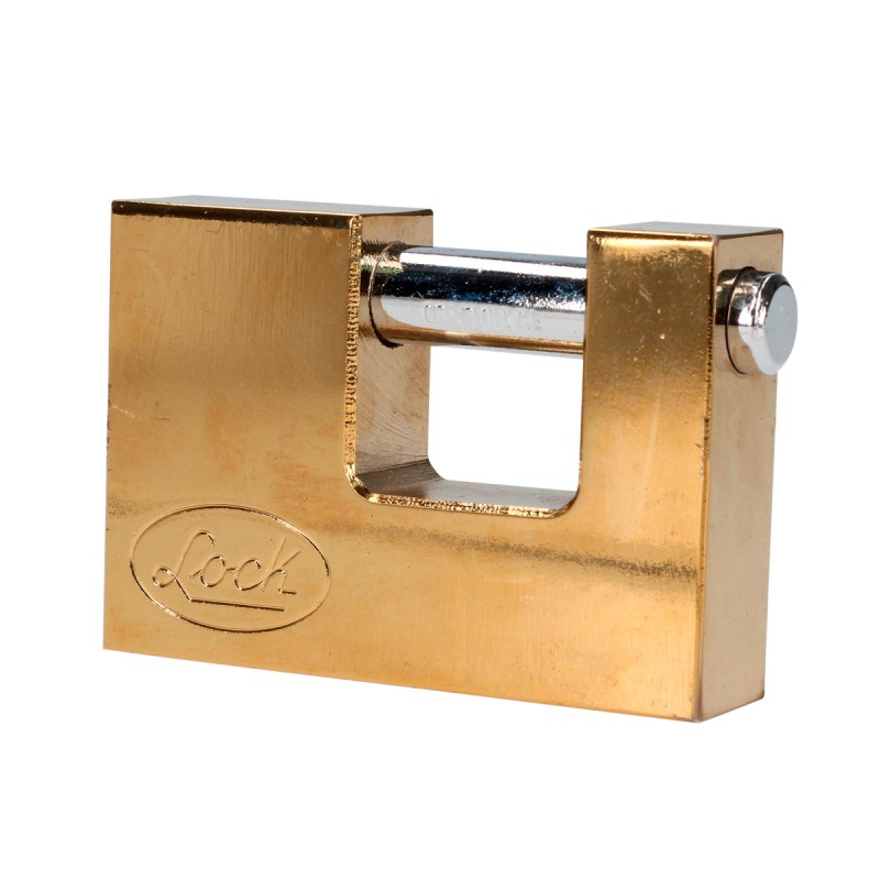 L22C80ELBB Candado de acero para cortina metálica 80 mm latón brillante llave estándar Lock L22C80ELBB LOCK