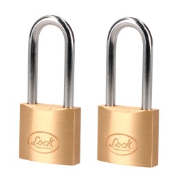 L20L25EB Juego de candados de latón largos 25 mm llave estándar 2 piezas Lock L20L25EB LOCK