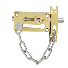 L048LBB Pasador de sobreponer de cadena latón brillante Lock L048LBB LOCK