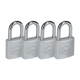 J4CL Juego de candados de acero largos 38 mm llave estándar 4 piezas Lock J4CL LOCK