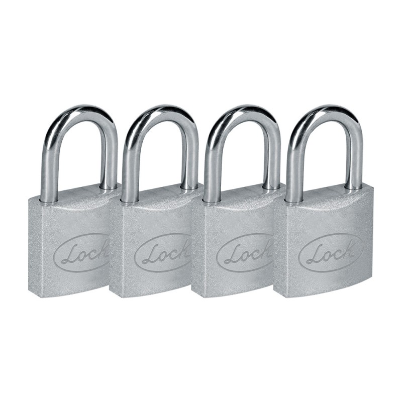 J4CL Juego de candados de acero largos 38 mm llave estándar 4 piezas Lock J4CL LOCK