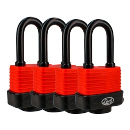 J4CIL Juego de candados impermeables largos 40 mm llave estándar 4 piezas Lock J4CIL LOCK