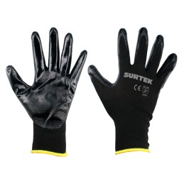 GNNM Guantes de Nailon con recubrimiento de nitrilo M Surtek GNNM SURTEK