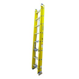 EEFV224 Escalera de extensión tipo II de fibra de vidrio con 24 peldaños Surtek EEFV224 SURTEK