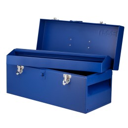 D4A Caja portaherramientas metálica color azul 17" x 7" x 7" Urrea D4A URREA