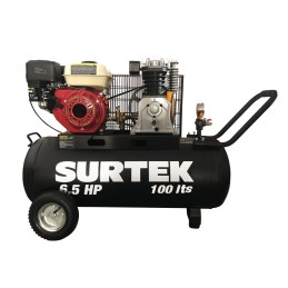 COMP7100 Compresor de aire eléctrico a gasolina 100 Lt 6.5 HP Surtek COMP7100 SURTEK