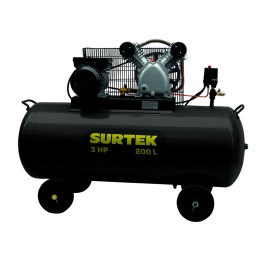 COMP6200B Compresor de aire eléctrico con transmisión de banda 200 Lt 3 HP 127 V Surtek COMP6200B SURTEK