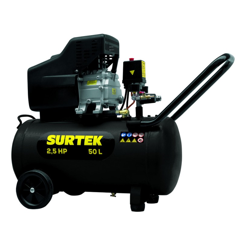 COMP550B Compresor de aire eléctrico lubricado 50 Lt 2.5 HP 127 V Surtek COMP550B SURTEK