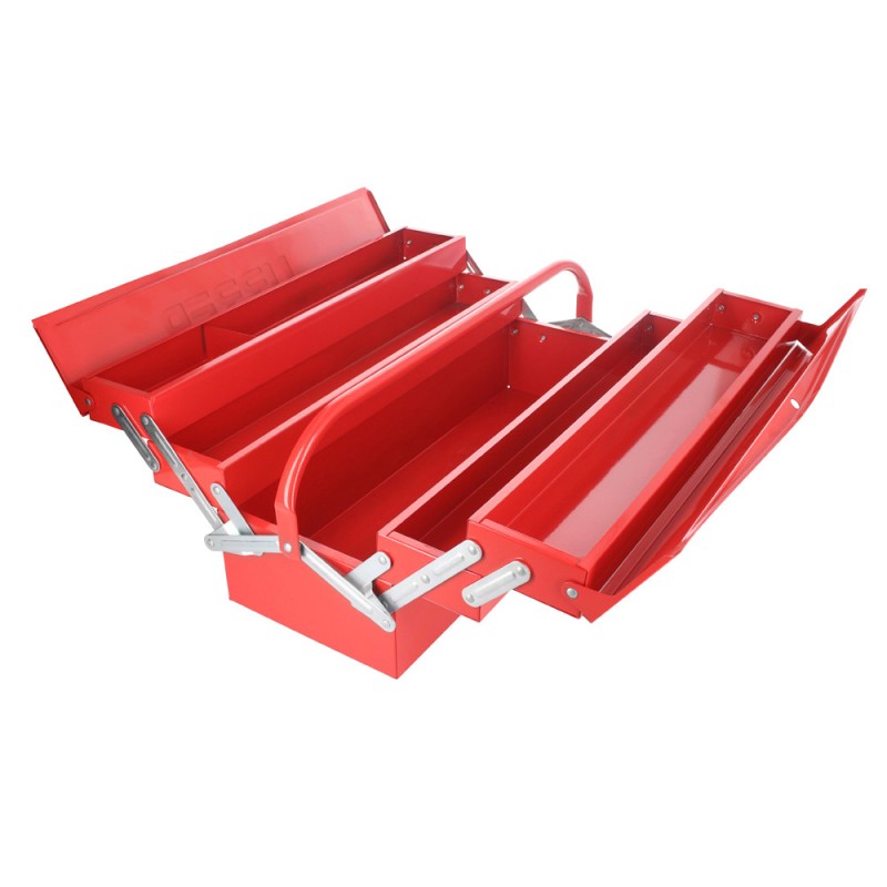 CMA3 Caja portaherramientas metálica tipo acordeón roja 7" x 21" x 8" Urrea CMA3 URREA