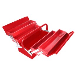 CMA2 Caja portaherramientas metálica tipo acordeón roja 7" x 16" x 8" Urrea CMA2 URREA