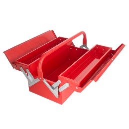 CMA1 Caja portaherramientas metálica tipo acordeón roja 7" x 16" x 6" Urrea CMA1 URREA