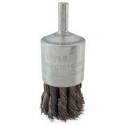 C839 Carda copa trenzada alambre grueso 1-1/8" x 0.50 mm con zanco 1/4" Urrea C839 URREA