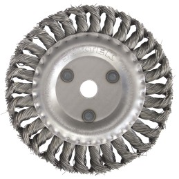 C527 Carda circular trenzada alambre grueso 6" x 0.51 mm con centro 5/8" Surtek C527 SURTEK