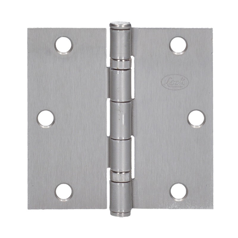 33BL Bisagra cuadrada arquitectónica con balero de acero níquel satinado 4" x 4" Lock 33BL LOCK