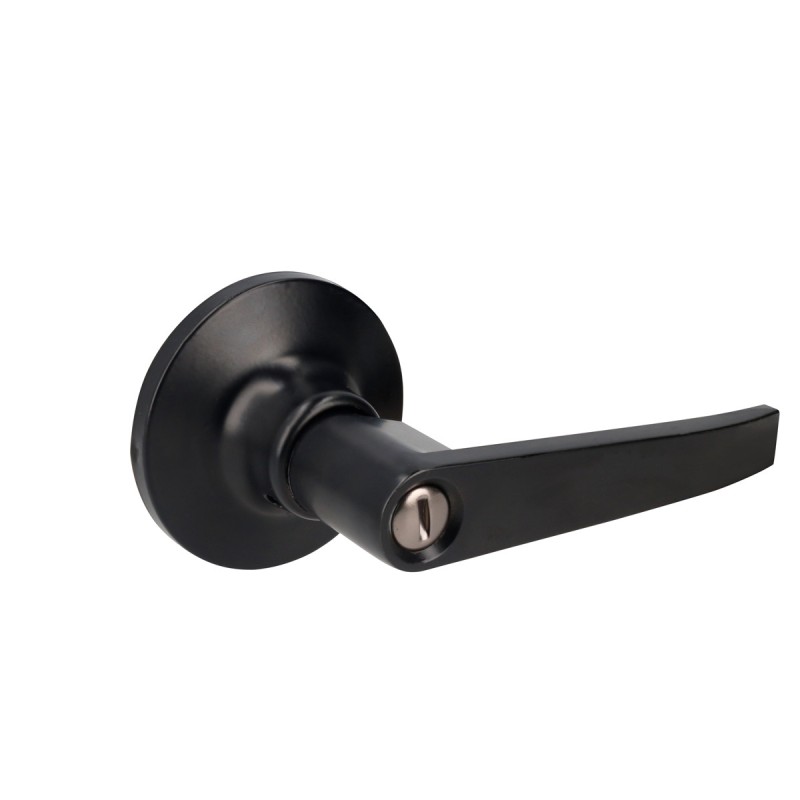 26MA Manija tubular recta función baño negra llave estándar blíster Lock 26MA LOCK