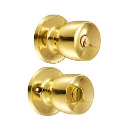 23PO Pomo tubular copa recta función recámara latón brillante llave estándar blíster Lock 23PO LOCK