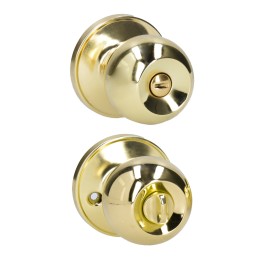 17PO Pomo tubular bola función baño latón brillante blíster Lock 17PO LOCK