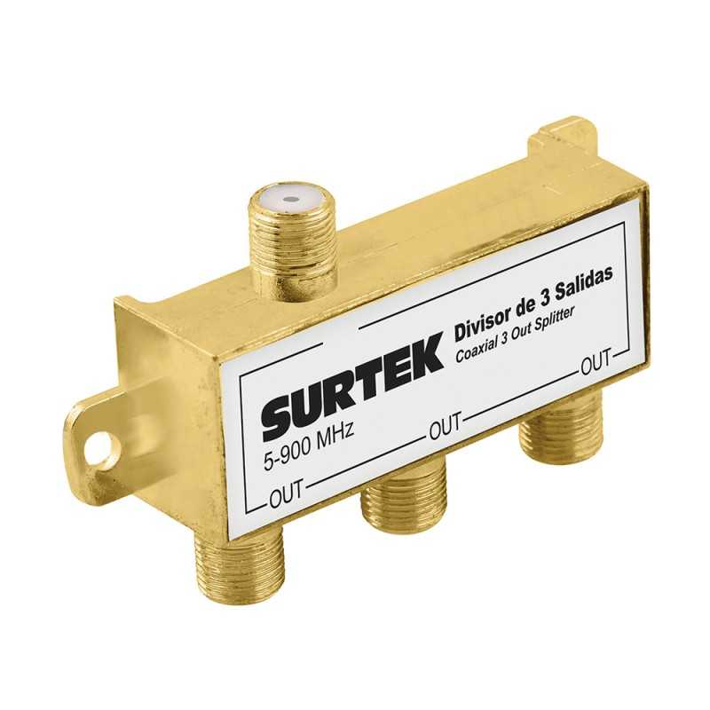 153207 Divisor coaxial 1 entrada 3 salidas Surtek 153207 SURTEK