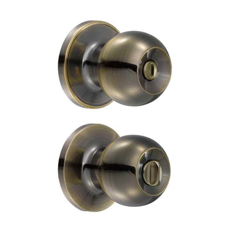 14PO Pomo tubular bola función baño latón antiguo llave estándar blíster Lock 14PO LOCK