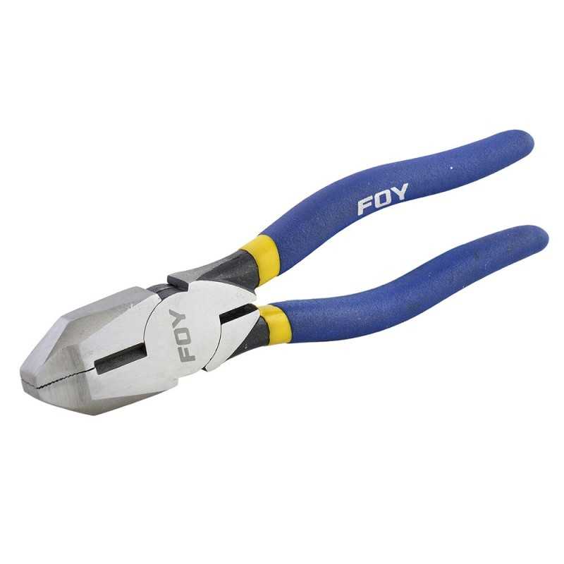 142043 Pinza para electricista con mango con doble plastisol de 9" corte lateral Foy 142043 FOY