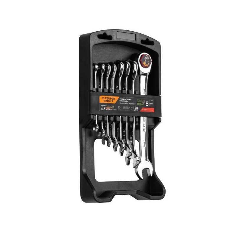 Llaves Combinadas Std Pulidas Con Matraca, Expert Jgo 8 Pzas Tr