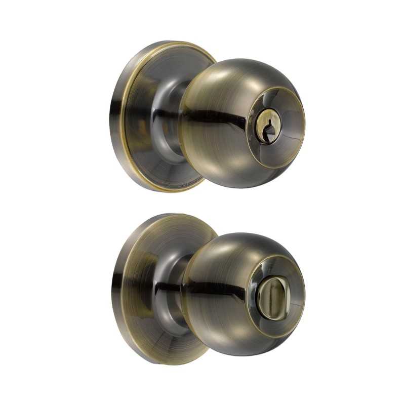 13PO Pomo tubular bola función recámara latón antiguo llave estándar blíster Lock 13PO LOCK